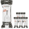 image:imageBrabantia PerfectFit Trash Bags Size Y53 Gal Thick Plastic Trash Can Liners with Drawstring Handles 120 BagsWhite  Code M
