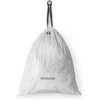 image:imageBrabantia PerfectFit Trash Bags Size Y53 Gal Thick Plastic Trash Can Liners with Drawstring Handles 120 BagsWhite  Code M
