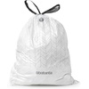 image:imageBrabantia PerfectFit Trash Bags Size Y53 Gal Thick Plastic Trash Can Liners with Drawstring Handles 120 BagsWhite  Code M