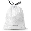 image:imageBrabantia PerfectFit Trash Bags Size Y53 Gal Thick Plastic Trash Can Liners with Drawstring Handles 120 BagsWhite  Code M