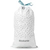 image:imageBrabantia PerfectFit Trash Bags Size Y53 Gal Thick Plastic Trash Can Liners with Drawstring Handles 120 BagsWhite  Code O