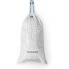 image:imageBrabantia PerfectFit Trash Bags Size Y53 Gal Thick Plastic Trash Can Liners with Drawstring Handles 120 BagsWhite  Code O