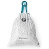 image:imageBrabantia PerfectFit Trash Bags Size Y53 Gal Thick Plastic Trash Can Liners with Drawstring Handles 120 BagsWhite  Code W