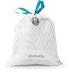 image:imageBrabantia PerfectFit Trash Bags Size Y53 Gal Thick Plastic Trash Can Liners with Drawstring Handles 120 BagsWhite  Code W