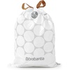image:imageBrabantia PerfectFit Trash Bags Size Y53 Gal Thick Plastic Trash Can Liners with Drawstring Handles 120 BagsWhite  Code X