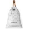 image:imageBrabantia PerfectFit Trash Bags Size Y53 Gal Thick Plastic Trash Can Liners with Drawstring Handles 120 BagsWhite  Code X