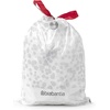 image:imageBrabantia PerfectFit Trash Bags Size Y53 Gal Thick Plastic Trash Can Liners with Drawstring Handles 120 BagsWhite  Code Y