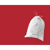 image:imageBrabantia PerfectFit Trash Bags Size Y53 Gal Thick Plastic Trash Can Liners with Drawstring Handles 120 BagsWhite  Code Y