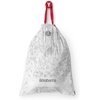 image:imageBrabantia PerfectFit Trash Bags Size Y53 Gal Thick Plastic Trash Can Liners with Drawstring Handles 120 BagsWhite  Code Y