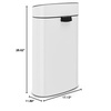 image:imageBrabantia PressTop Kitchen Trash Can  Soft Beige  8 Gallon  30L  Home Trash Can with SoftTouch StayOpen Lid amp Removable Inner Bucket   Trash BagsWhite