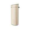 image:imageBrabantia PressTop Kitchen Trash Can with Flat Back  Brilliant Steel  106 Gallon  40L  Home Trash Can with SoftTouch StayOpen Lid amp Removable Inner Bucket  Flat Against Wall   Trash BagsSoft Beige