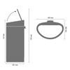 image:imageBrabantia PressTop Kitchen Trash Can with Flat Back  Brilliant Steel  106 Gallon  40L  Home Trash Can with SoftTouch StayOpen Lid amp Removable Inner Bucket  Flat Against Wall   Trash BagsSoft Beige