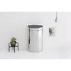 image:imageBrabantia PressTop Kitchen Trash Can with Flat Back  Brilliant Steel  106 Gallon  40L  Home Trash Can with SoftTouch StayOpen Lid amp Removable Inner Bucket  Flat Against Wall   Trash BagsBrilliant Steel