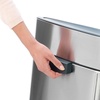 image:imageBrabantia PressTop Kitchen Trash Can with Flat Back  Brilliant Steel  106 Gallon  40L  Home Trash Can with SoftTouch StayOpen Lid amp Removable Inner Bucket  Flat Against Wall   Trash BagsBrilliant Steel