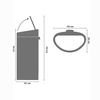 image:imageBrabantia PressTop Kitchen Trash Can with Flat Back  Brilliant Steel  106 Gallon  40L  Home Trash Can with SoftTouch StayOpen Lid amp Removable Inner Bucket  Flat Against Wall   Trash BagsMatt BlackMatt Steel