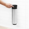 image:imageBrabantia Profile Toilet Brush and Holder Black FreestandingWallMounted Toilet Bowl Cleaner with Discreet Case Stand for BathroomBrilliant Steel