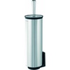 image:imageBrabantia Profile Toilet Brush and Holder Black FreestandingWallMounted Toilet Bowl Cleaner with Discreet Case Stand for BathroomBrilliant Steel