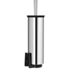 image:imageBrabantia Profile Toilet Brush and Holder Black FreestandingWallMounted Toilet Bowl Cleaner with Discreet Case Stand for BathroomBrilliant Steel