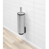 image:imageBrabantia Profile Toilet Brush and Holder Black FreestandingWallMounted Toilet Bowl Cleaner with Discreet Case Stand for BathroomMatt Steel