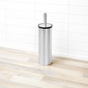 image:imageBrabantia Profile Toilet Brush and Holder Black FreestandingWallMounted Toilet Bowl Cleaner with Discreet Case Stand for BathroomMatt Steel