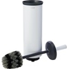 image:imageBrabantia Profile Toilet Brush and Holder Black FreestandingWallMounted Toilet Bowl Cleaner with Discreet Case Stand for BathroomWhite