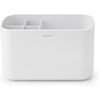 image:imageBrabantia ReNew Bathroom Caddy White  Compartments for Toothbrushes Toothpaste Soap etc  Nonslip Base and Drainage HolesWhite
