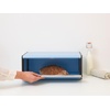 image:imageBrabantia Rectangular Fall Front Bread Box  White  Large Metal Front Opening Bread Store for Kitchen Countertop  Flat Top for Extra Storage Magnet Closing Lid  Fits 2 LoavesDreamy Blue