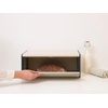 image:imageBrabantia Rectangular Fall Front Bread Box  White  Large Metal Front Opening Bread Store for Kitchen Countertop  Flat Top for Extra Storage Magnet Closing Lid  Fits 2 LoavesSoft Beige