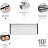 image:imageBrabantia Rectangular Fall Front Bread Box  White  Large Metal Front Opening Bread Store for Kitchen Countertop  Flat Top for Extra Storage Magnet Closing Lid  Fits 2 LoavesWhite
