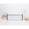 image:imageBrabantia Rectangular Fall Front Bread Box  White  Large Metal Front Opening Bread Store for Kitchen Countertop  Flat Top for Extra Storage Magnet Closing Lid  Fits 2 LoavesWhite