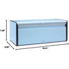 image:imageBrabantia Rectangular Fall Front Bread Box  White  Large Metal Front Opening Bread Store for Kitchen Countertop  Flat Top for Extra Storage Magnet Closing Lid  Fits 2 LoavesDreamy Blue