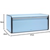 image:imageBrabantia Rectangular Fall Front Bread Box  White  Large Metal Front Opening Bread Store for Kitchen Countertop  Flat Top for Extra Storage Magnet Closing Lid  Fits 2 LoavesDreamy Blue