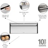 image:imageBrabantia Rectangular Fall Front Bread Box  White  Large Metal Front Opening Bread Store for Kitchen Countertop  Flat Top for Extra Storage Magnet Closing Lid  Fits 2 LoavesMatt Steel