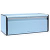 image:imageBrabantia Rectangular Fall Front Bread Box  White  Large Metal Front Opening Bread Store for Kitchen Countertop  Flat Top for Extra Storage Magnet Closing Lid  Fits 2 LoavesDreamy Blue