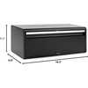 image:imageBrabantia Rectangular Fall Front Bread Box  White  Large Metal Front Opening Bread Store for Kitchen Countertop  Flat Top for Extra Storage Magnet Closing Lid  Fits 2 LoavesMatt Black