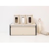 image:imageBrabantia Rectangular Fall Front Bread Box  White  Large Metal Front Opening Bread Store for Kitchen Countertop  Flat Top for Extra Storage Magnet Closing Lid  Fits 2 LoavesSoft Beige