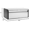 image:imageBrabantia Rectangular Fall Front Bread Box  White  Large Metal Front Opening Bread Store for Kitchen Countertop  Flat Top for Extra Storage Magnet Closing Lid  Fits 2 LoavesMatt Steel