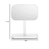 image:imageBrabantia Renew 360 Adjustable Vanity Bathroom Mirror with Stand amp Storage Tray White NonSlip Tray for Makeup Jewellery Shaving Accessories 8x8x11
