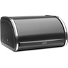 image:imageBrabantia Roll Top Bread Box  Medium  Matt Black  Large Metal Front Opening Bread Store for Kitchen Countertop  Partly Flat Top for Extra Storage Magnet Closing Lid  Fits 1 LoafMatt Black