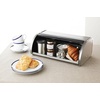 image:imageBrabantia Roll Top Bread Box  Medium  Matt Steel  Large Metal Front Opening Bread Store for Kitchen Countertop  Partly Flat Top for Extra Storage Magnet Closing Lid  Fits 1 LoafBrilliant Steel