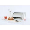 image:imageBrabantia Roll Top Bread Box  Medium  Matt Steel  Large Metal Front Opening Bread Store for Kitchen Countertop  Partly Flat Top for Extra Storage Magnet Closing Lid  Fits 1 LoafMatt Steel