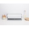 image:imageBrabantia Roll Top Bread Box  Medium  Matt Steel  Large Metal Front Opening Bread Store for Kitchen Countertop  Partly Flat Top for Extra Storage Magnet Closing Lid  Fits 1 LoafWhite
