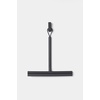 image:imageBrabantia Silicone Shower Squeegee with Hook Dark Gray Anti Streak Cleaning Wiper for Bathroom Glass Plastic Tile  Doublesided Brush amp Rim DesignDark Gray