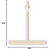 image:imageBrabantia Silicone Shower Squeegee with Hook Dark Gray Anti Streak Cleaning Wiper for Bathroom Glass Plastic Tile  Doublesided Brush amp Rim DesignSoft Beige