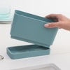 image:imageBrabantia Sink Organizer Jade Green NonSlip NonScratch Kitchen Countertop Storage Caddy for Dish Brush Soap Cloths LWH 75 x 33 x 45Mint