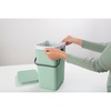 image:imageBrabantia Sort amp Go Kitchen Countertop Food Scraps Compost Bin  XS  08 Gal  3L  Light Gray  Removable StayOpen Lid Carry Handle EasyClean Recycling Box  Wall Bracket Sold SeparatelyJade Green