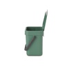 image:imageBrabantia Sort amp Go Kitchen Countertop Food Scraps Compost Bin  XS  08 Gal  3L  Light Gray  Removable StayOpen Lid Carry Handle EasyClean Recycling Box  Wall Bracket Sold SeparatelyFir Green