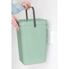 image:imageBrabantia Sort amp Go Kitchen Countertop Food Scraps Compost Bin  XS  08 Gal  3L  Light Gray  Removable StayOpen Lid Carry Handle EasyClean Recycling Box  Wall Bracket Sold SeparatelyJade Green
