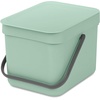 image:imageBrabantia Sort amp Go Kitchen Countertop Food Scraps Compost Bin  XS  08 Gal  3L  Light Gray  Removable StayOpen Lid Carry Handle EasyClean Recycling Box  Wall Bracket Sold SeparatelyJade Green