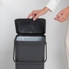 image:imageBrabantia Sort amp Go Kitchen Countertop Food Scraps Compost Bin  XS  08 Gal  3L  Light Gray  Removable StayOpen Lid Carry Handle EasyClean Recycling Box  Wall Bracket Sold SeparatelyGray